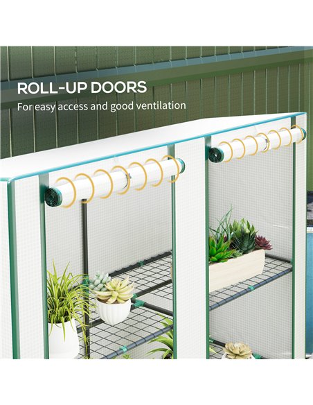 Outsunny Three-Tier Mini Greenhouse - White - pic 119960 | FastDaddyshop