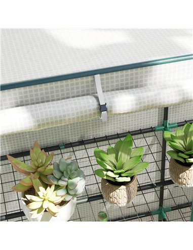 Outsunny Three-Tier Mini Greenhouse - White
