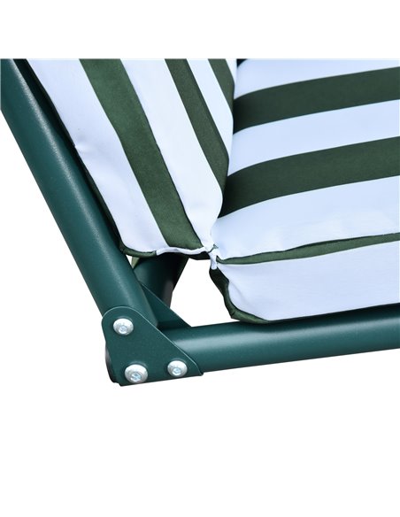 Outsunny Steel 3-Seater Swing Chair w/ Adjustable Canopy Green - pic 11997 | FastDaddyshop