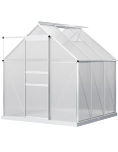 Outsunny 190 x 190cm Walk-In Polycarbonate Greenhouse