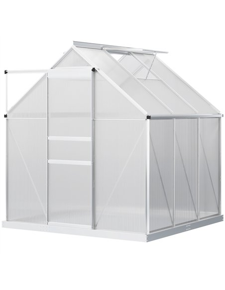Outsunny 190 x 190cm Walk-In Polycarbonate Greenhouse - pic 119982 | FastDaddyshop