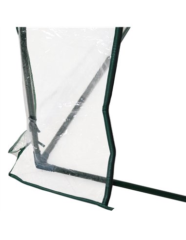 Outsunny Set of 2 Tunnel Greenhouse, Green Grow House with Roll-up Door, Steel Frame, Plastic Cover for Garden, Outdoor, 250 x 1