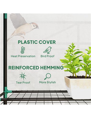 Outsunny 46 x 215cm Nine-Shelf Greenhouse