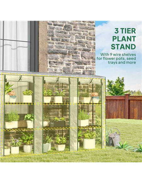 Outsunny 46 x 215cm Nine-Shelf Greenhouse - pic 120022 | FastDaddyshop