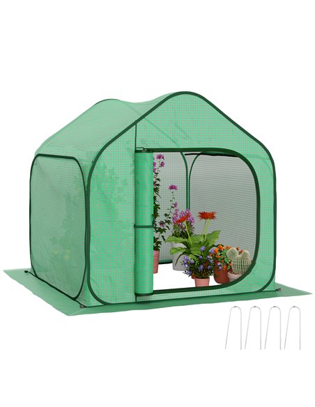 Outsunny 150 x 148cm Pop-Up Greenhouse - Green - pic 120099 | FastDaddyshop