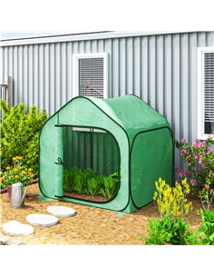Outsunny 150 x 148cm Pop-Up Greenhouse - Green 2