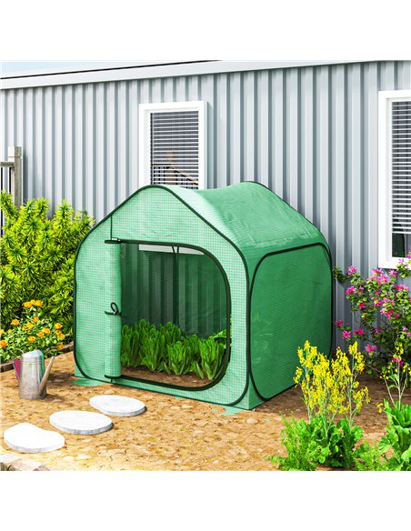 Outsunny 150 x 148cm Pop-Up Greenhouse - Green - pic 120100 | FastDaddyshop