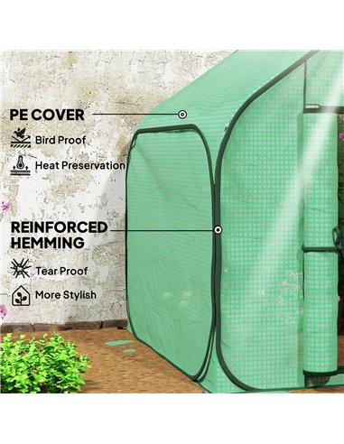 Outsunny 150 x 148cm Pop-Up Greenhouse - Green