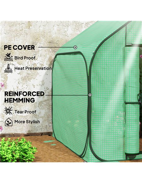 Outsunny 150 x 148cm Pop-Up Greenhouse - Green - pic 120103 | FastDaddyshop