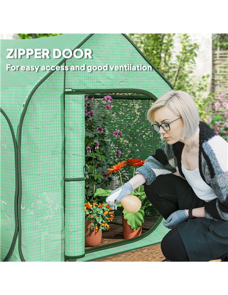 Outsunny 150 x 148cm Pop-Up Greenhouse - Green - pic 120104 | FastDaddyshop