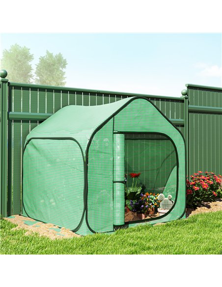 Outsunny 150 x 148cm Pop-Up Greenhouse - Green - pic 120107 | FastDaddyshop