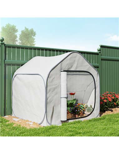 Outsunny 150 x 148cm Pop-Up Greenhouse - White