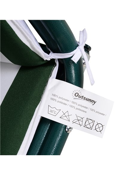 Outsunny Steel 3-Seater Swing Chair w/ Canopy Green - pic 12014 | FastDaddyshop