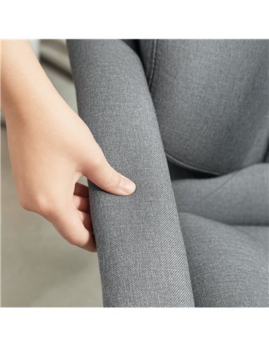 HOMCOM Linen-Look Padded Office Chair - Grey