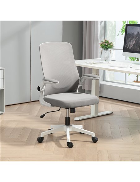 HOMCOM Mesh Back Adjustable Office Chair - Grey - pic 120217 | FastDaddyshop