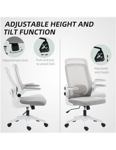 HOMCOM Mesh Back Adjustable Office Chair - Grey