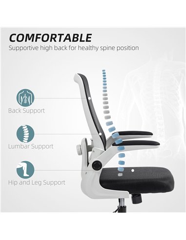 HOMCOM Mesh Back Adjustable Office Chair - Black