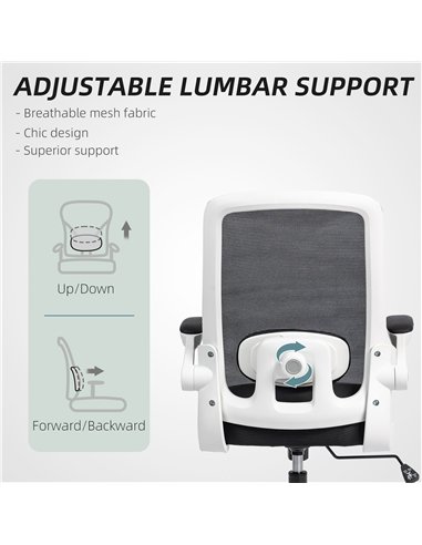 HOMCOM Mesh Back Adjustable Office Chair - Black