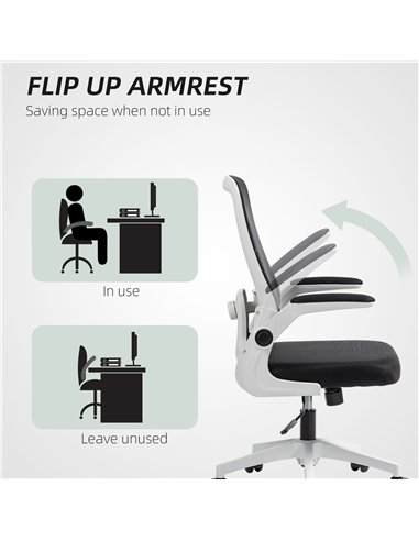 HOMCOM Mesh Back Adjustable Office Chair - Black