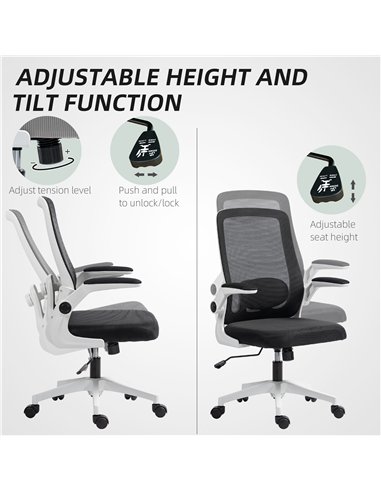 HOMCOM Mesh Back Adjustable Office Chair - Black