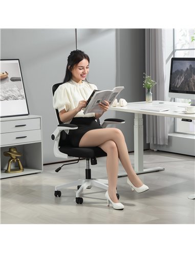HOMCOM Mesh Back Adjustable Office Chair - Black