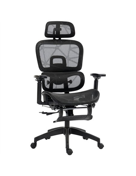 HOMCOM Executive Office Chair, Ergonomic Mesh High Back Desk Chair with Lumbar Support, Reclining Function, Swivel Computer Chai - pic 120234 | FastDaddyshop