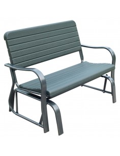 Outsunny Garden Outdoor HDPE Metal 2 Seater Swing Chair Rocker