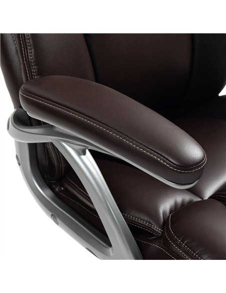 HOMCOM 49.5-59cm Faux Leather Office Chair - Brown - pic 120287 | FastDaddyshop