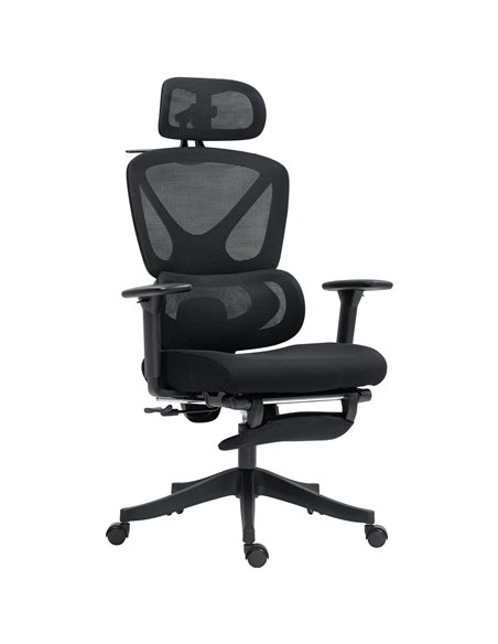 HOMCOM Ergonomic and Adjustable Office Chair - Black - pic 120288 | FastDaddyshop