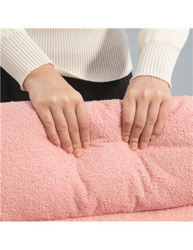 HOMCOM 91-99cm Sherpa Fleece Office Chair - Pink