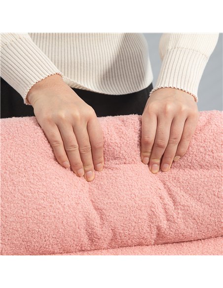 HOMCOM 91-99cm Sherpa Fleece Office Chair - Pink - pic 120305 | FastDaddyshop