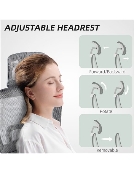HOMCOM Executive Office Chair, Ergonomic Mesh High Back Desk Chair with Lumbar Support, Reclining Function, Swivel Computer Chai - pic 120314 | FastDaddyshop