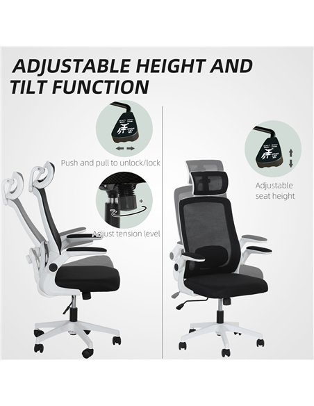 HOMCOM Multi-Adjust Office Chair - Black - pic 120350 | FastDaddyshop