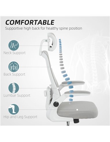 HOMCOM Multi-Adjust Office Chair - Grey