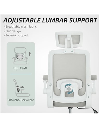 HOMCOM Multi-Adjust Office Chair - Grey