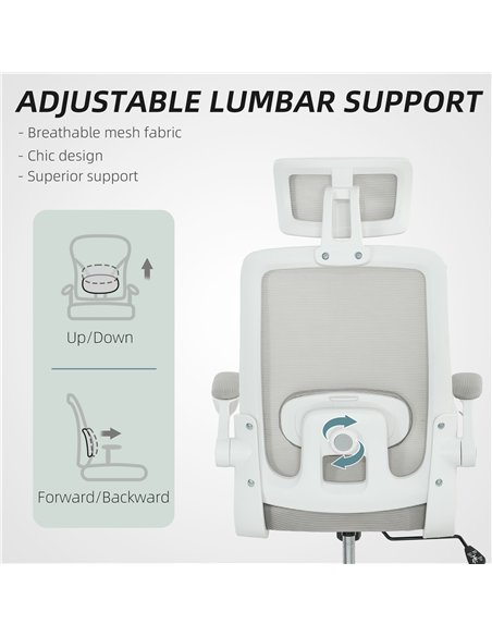 HOMCOM Multi-Adjust Office Chair - Grey - pic 120382 | FastDaddyshop