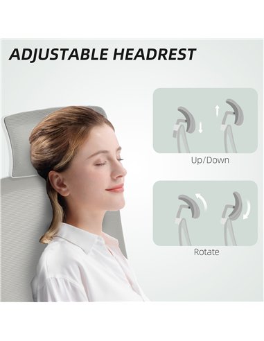 HOMCOM Multi-Adjust Office Chair - Grey