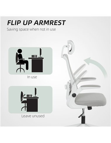 HOMCOM Multi-Adjust Office Chair - Grey