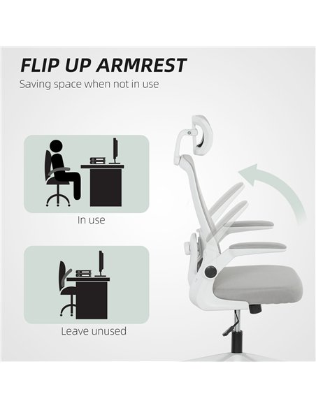 HOMCOM Multi-Adjust Office Chair - Grey - pic 120384 | FastDaddyshop