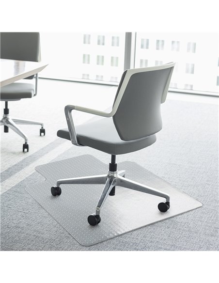HOMCOM Office Carpet Protector Chair Mat Clear Spike Non Slip Studs Frosted Lipped - pic 120424 | FastDaddyshop