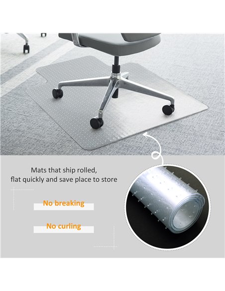 HOMCOM Office Carpet Protector Chair Mat Clear Spike Non Slip Studs Frosted Lipped - pic 120426 | FastDaddyshop