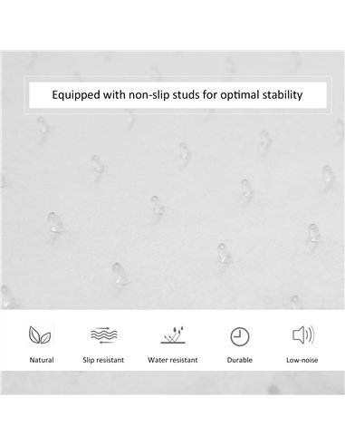HOMCOM Office Carpet Protector Chair Mat Clear Spike Non Slip Studs Frosted Lipped