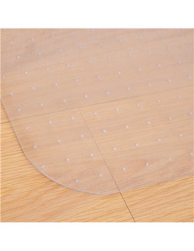 HOMCOM Office Carpet Protector Chair Mat Clear Spike Non Slip Studs Frosted Lipped