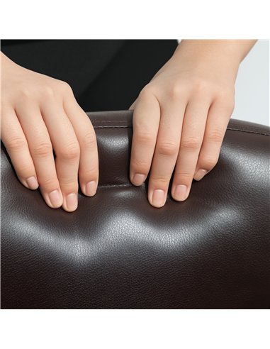 HOMCOM Swivel Executive Chair PU Leather Computer Desk Chair, Dark Brown