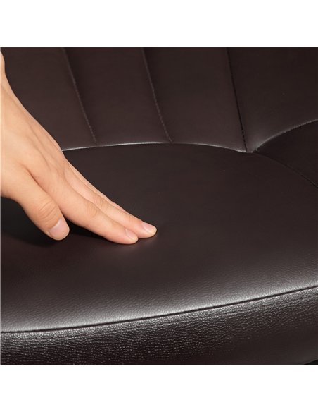 HOMCOM Swivel Executive Chair PU Leather Computer Desk Chair, Dark Brown - pic 120440 | FastDaddyshop