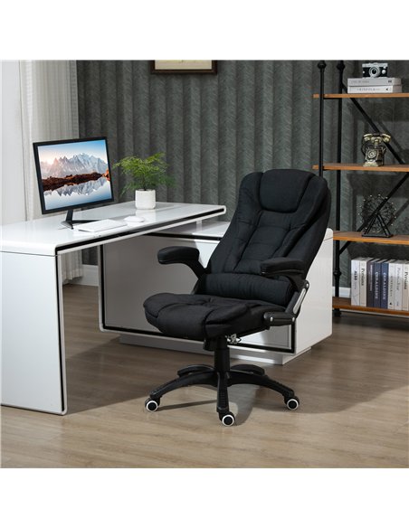 Vinsetto Ergonomic Office Chair Comfortable Desk Chair with Armrests Adjustable Height Reclining and Tilt Function Black - pic 120451 | FastDaddyshop