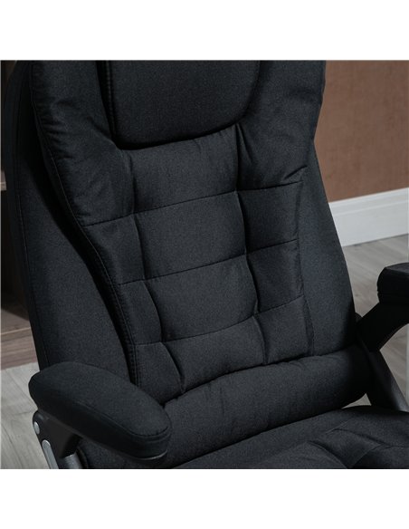 Vinsetto Ergonomic Office Chair Comfortable Desk Chair with Armrests Adjustable Height Reclining and Tilt Function Black - pic 120457 | FastDaddyshop
