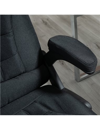 Vinsetto Ergonomic Office Chair Comfortable Desk Chair with Armrests Adjustable Height Reclining and Tilt Function Black