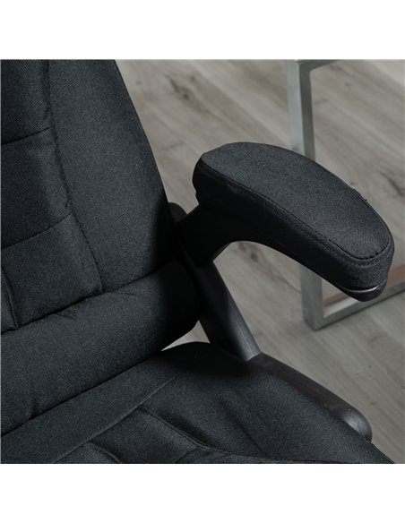 Vinsetto Ergonomic Office Chair Comfortable Desk Chair with Armrests Adjustable Height Reclining and Tilt Function Black - pic 120458 | FastDaddyshop