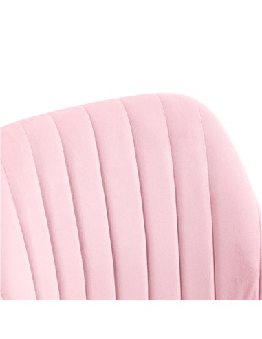 Vinsetto Velvet-Feel Armless Office Chair - Pink